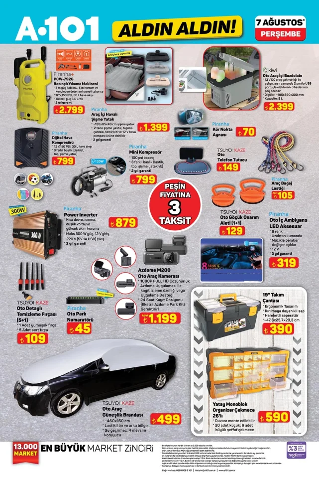 A101 7 Ağustos 2025 Aldın Aldın Kataloğu Yayında! Elektrikli Bisikletten QLED TV’den, Buharlı Temizleyiciye İndirim Fırsatları!