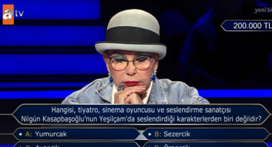 Hangisi Nilgün KAsapbaşoğlu'nun Yeşilçam'da seslendirdiği karakterlerden biri değildir? Kim Milyoner Olmak İster Sorusu