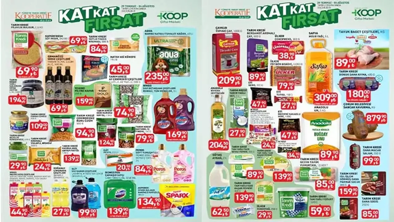 Tarım Kredi Market indirim kataloğu yayımlandı: 30 Temmuz – 4 Ağustos aktüel fiyat listesi